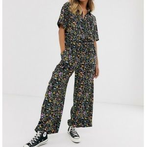 Levi's Floral Elsa Wide Leg Utility Jumpsuit NWT S